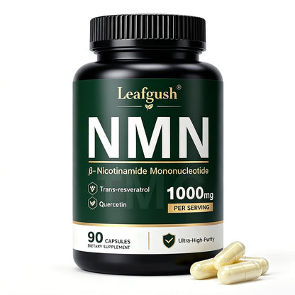 NMN Supplement, NAD+ Precursor Support 1000mg 5-in-1 Complex with 600mg Nicotinamide Mononucleotide and TMG 200mg, Trans-Resveratrol, Quercetin, CoQ10 for Cellular Energy, Antioxidant Support