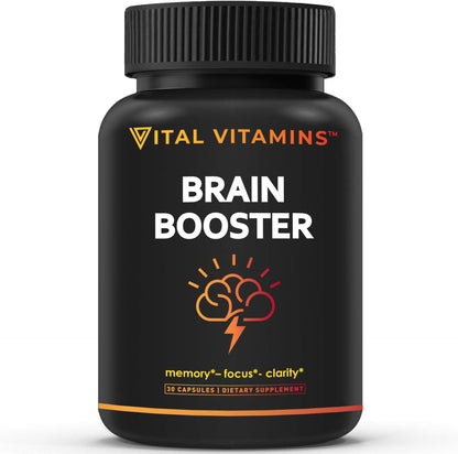 Vital Vitamins Brain Supplements for Memory and Focus - Nootropic Brain Support 