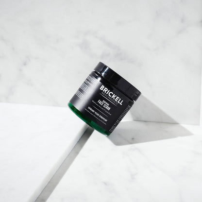 Brickell Men's Renewing Face Scrub for Men, Deep Exfoliating Facial Scrub Formulated with Pumice, Caffeine and Jojoba Beads, 4 Ounce, Scented