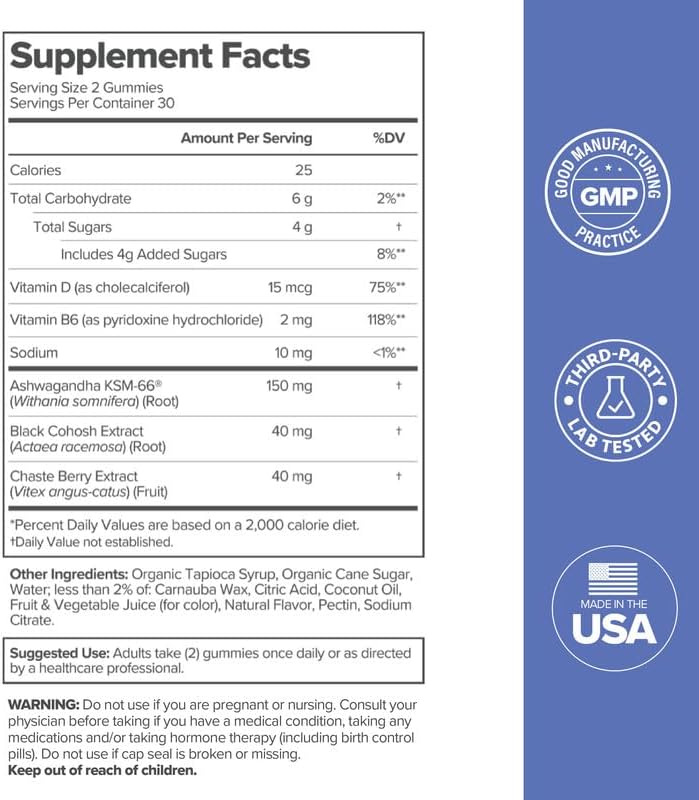 MENO Menopause Gummies - Hot Flashes & Night Sweats – 30-Day Supply