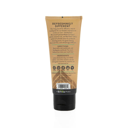 Redmond Earthpaste with Silver - Natural Non-Fluoride Toothpaste, 4 Ounce Tube (Peppermint)