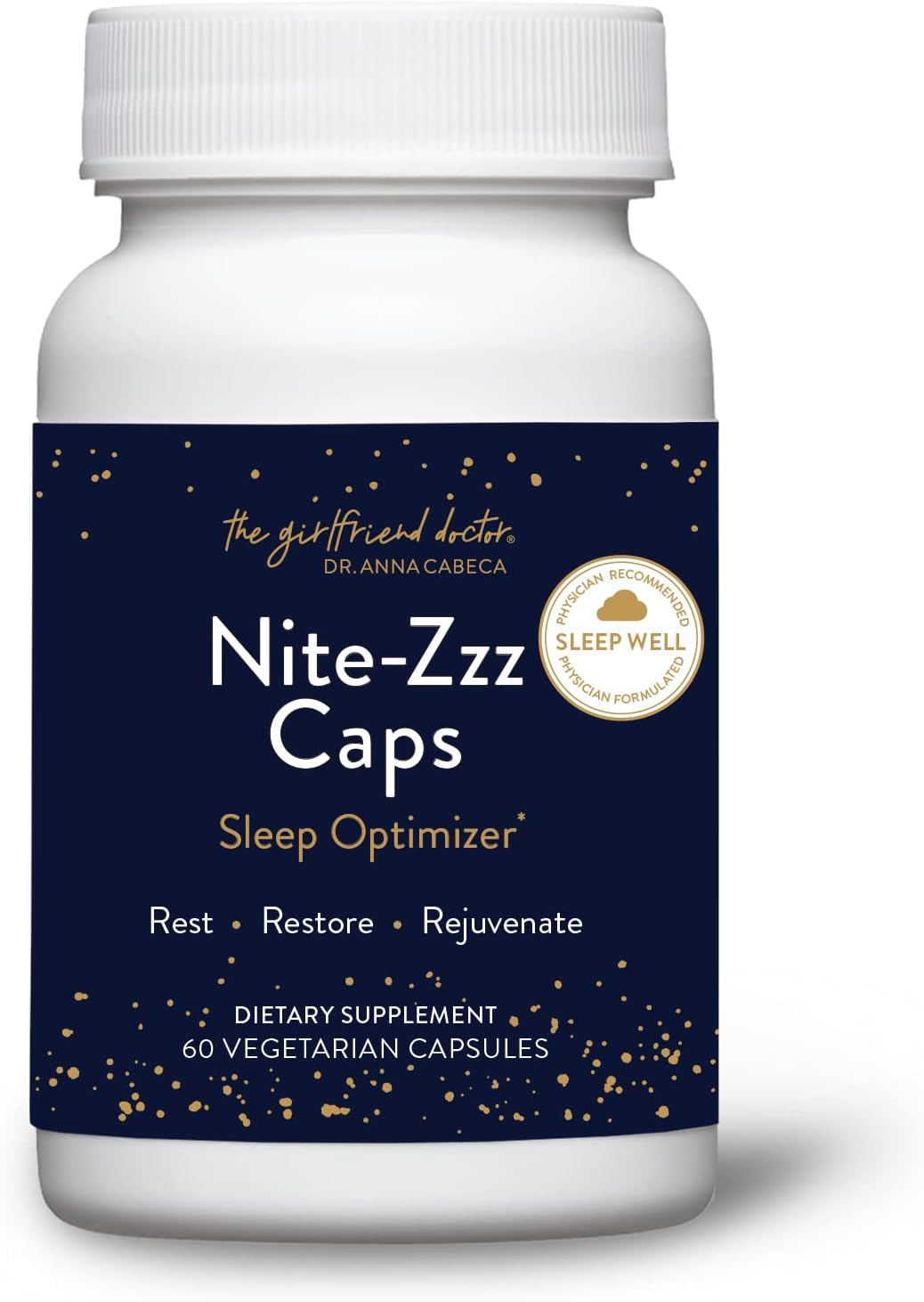 VIDAPURA Nite-Zzz Sleep Support by Dr. Anna Cabeca – Melatonin-Free Herbal Formula with Magnesium & L-Theanine – Supports Relaxation & Restful Sleep – 60 Capsules | Melatonin-Free Herbal Formula with Magnesium & L-Theanine – Supports Relaxation & Restful