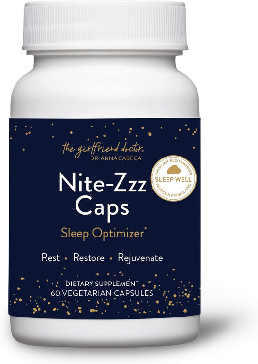 VIDAPURA Nite-Zzz Sleep Support by Dr. Anna Cabeca – Melatonin-Free Herbal Formula with Magnesium & L-Theanine – Supports Relaxation & Restful Sleep – 60 Capsules | Melatonin-Free Herbal Formula with Magnesium & L-Theanine – Supports Relaxation & Restful