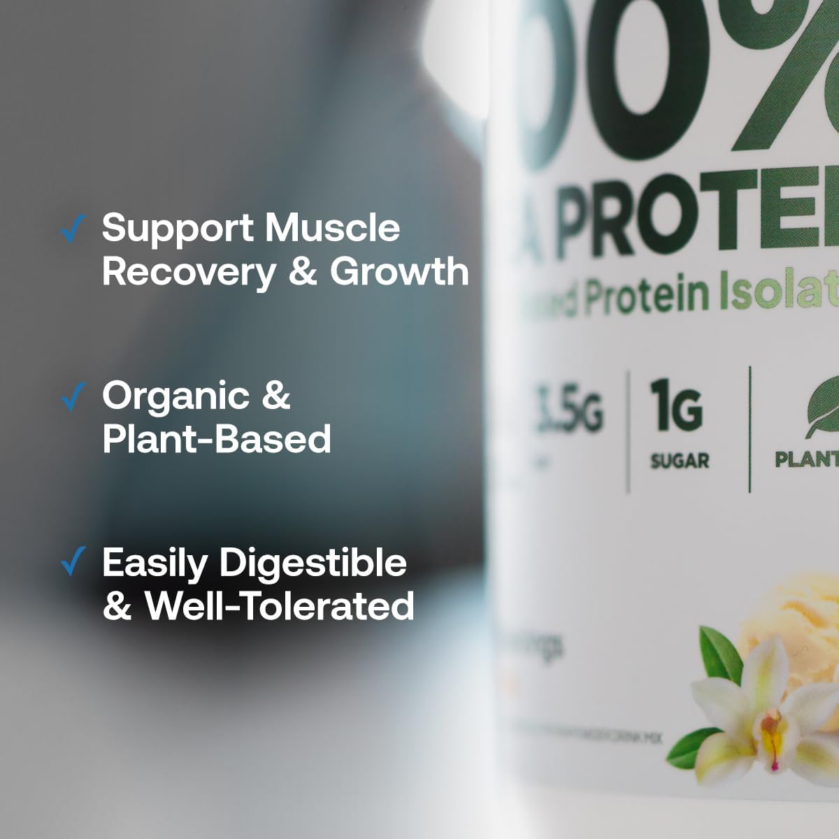 Transparent Labs 100% Pea Protein Powder - 28g Organic Plant Protein per Serving, Clean Pea Isolate Powder, USDA Organic, Vegan, Gluten-Free, Sugar-Free, Non-GMO - 30 Servings, Chocolate