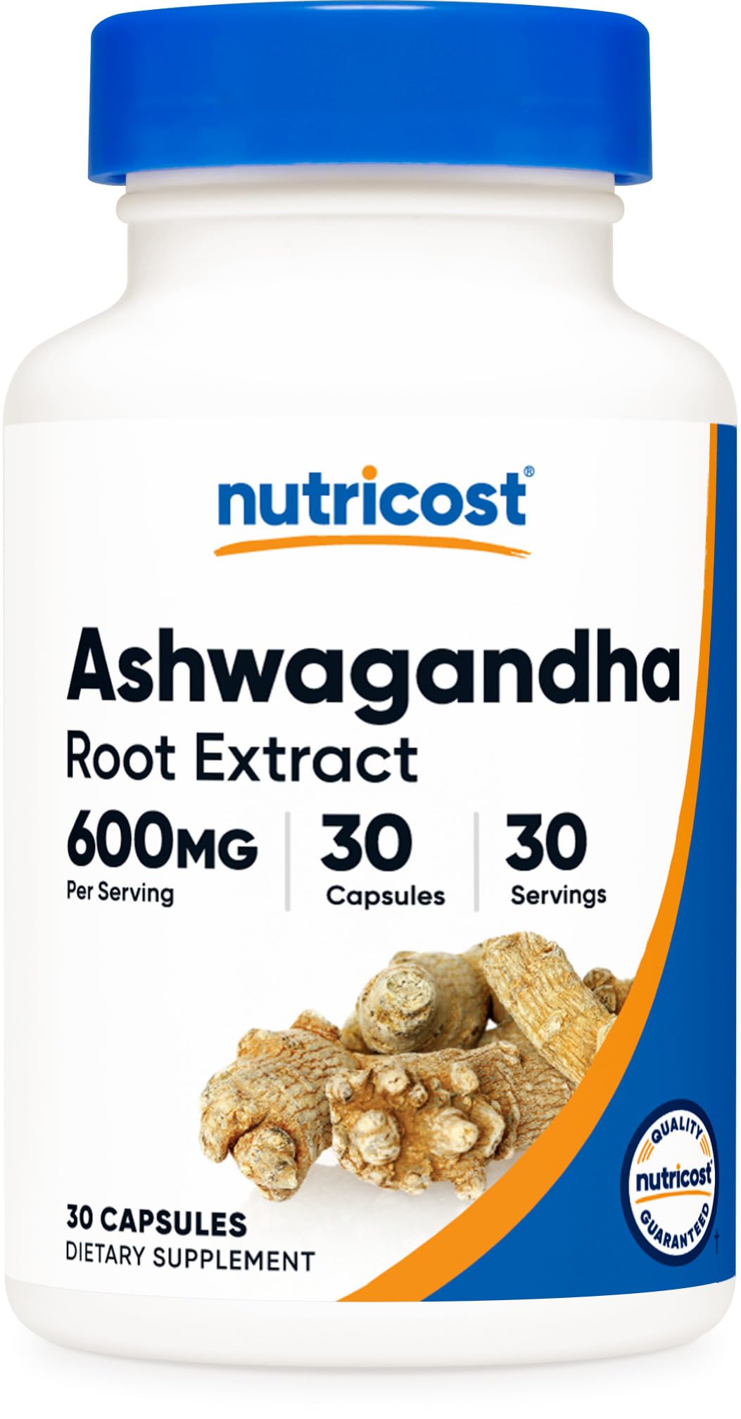 Nutricost Ashwagandha Herbal Supplement 600mg, 120 Capsules | Vegetarian, Non-GMO, Gluten Free, Ashwagandha Root