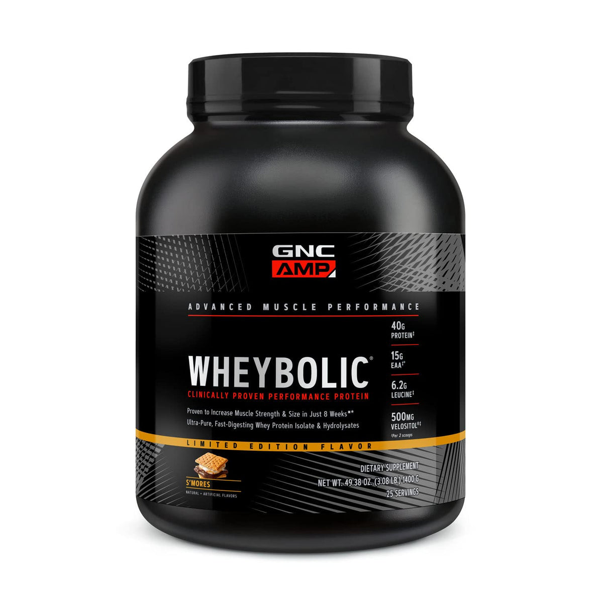 GNC AMP Wheybolic Protein Powder | Targeted Muscle Building and Workout Support Formula