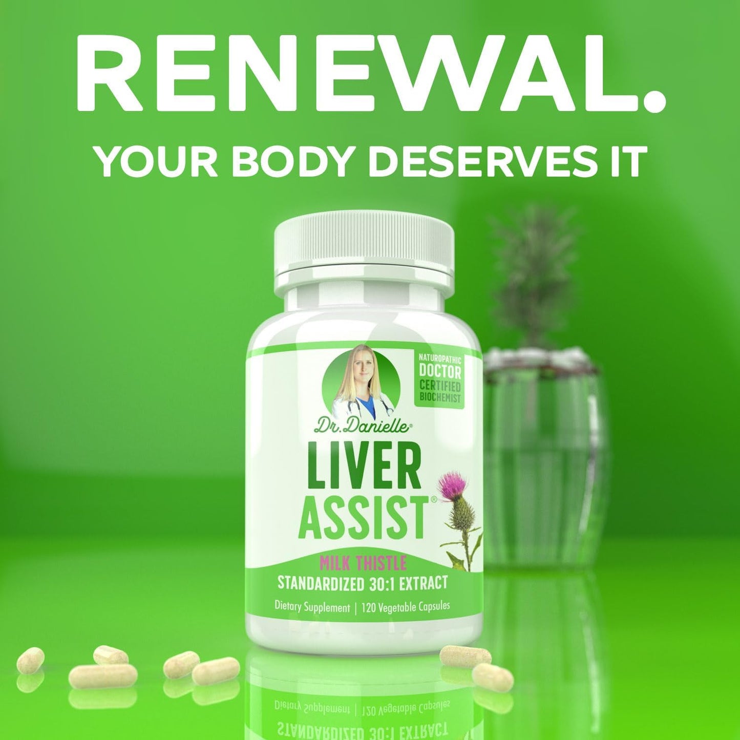 Best Liver Supplements with Milk Thistle - Organic Liver Cleanse Detox & Cleanse - Liver Support for Men and Women - Liver Detox Cleanse Repair - 120 Capsules, Liver Assist by Dr. Danielle