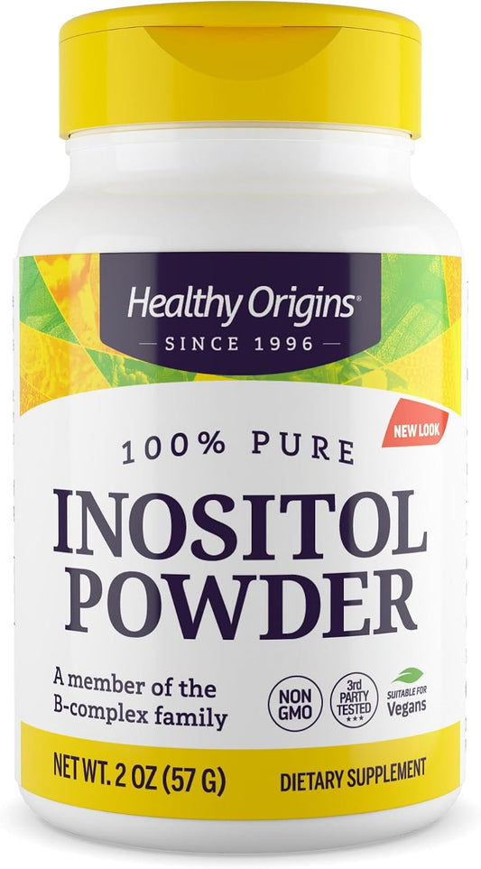 Healthy Origins Inositol Powder, Vitamin B8, 56.7g (2 Oz)