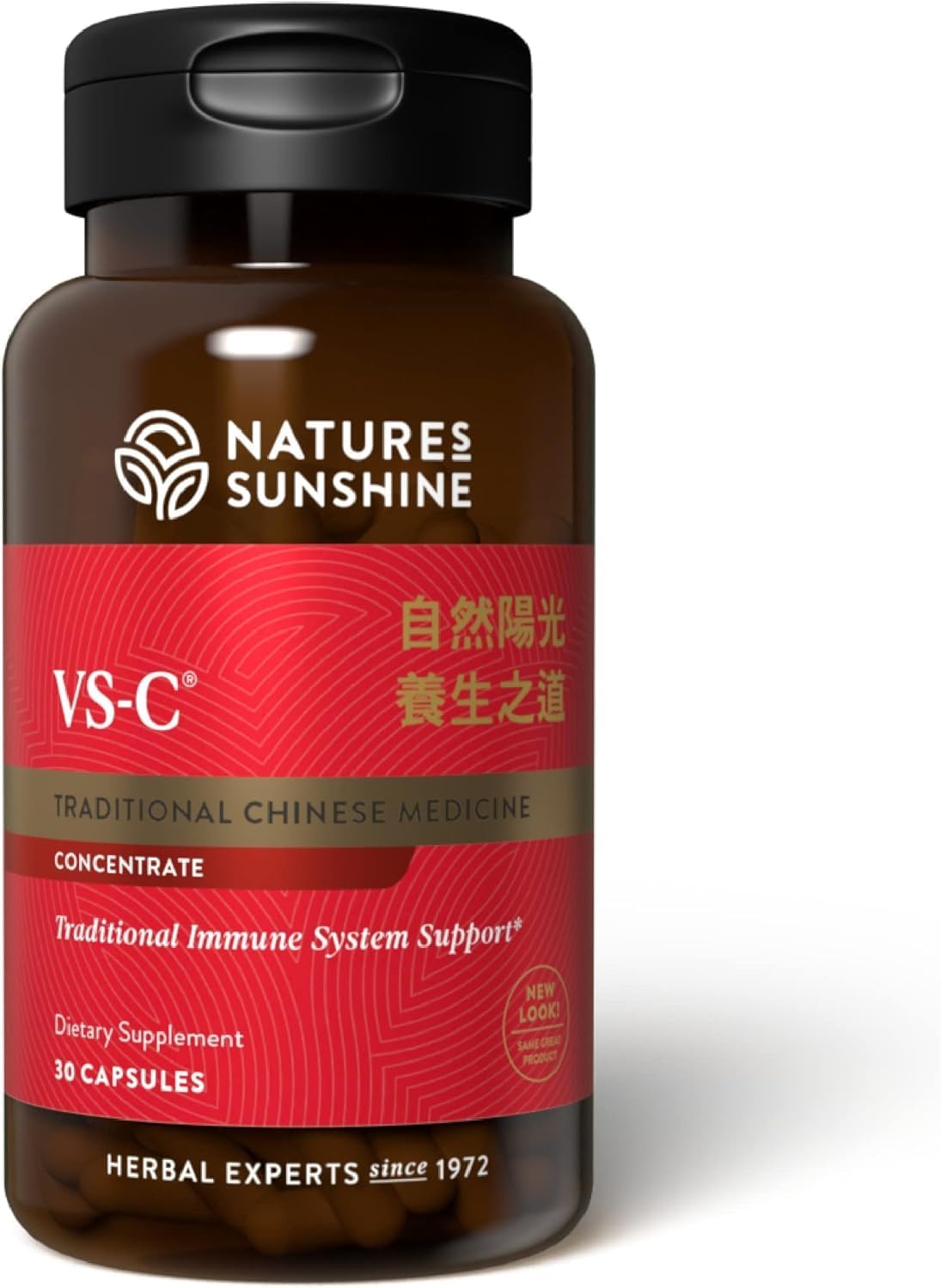 Nature's Sunshine VS-C TCM Concentrate Dietary Supplement – Traditional Immune & Respiratory Support, 10-Herb Chinese Formula, 30 Vegcaps