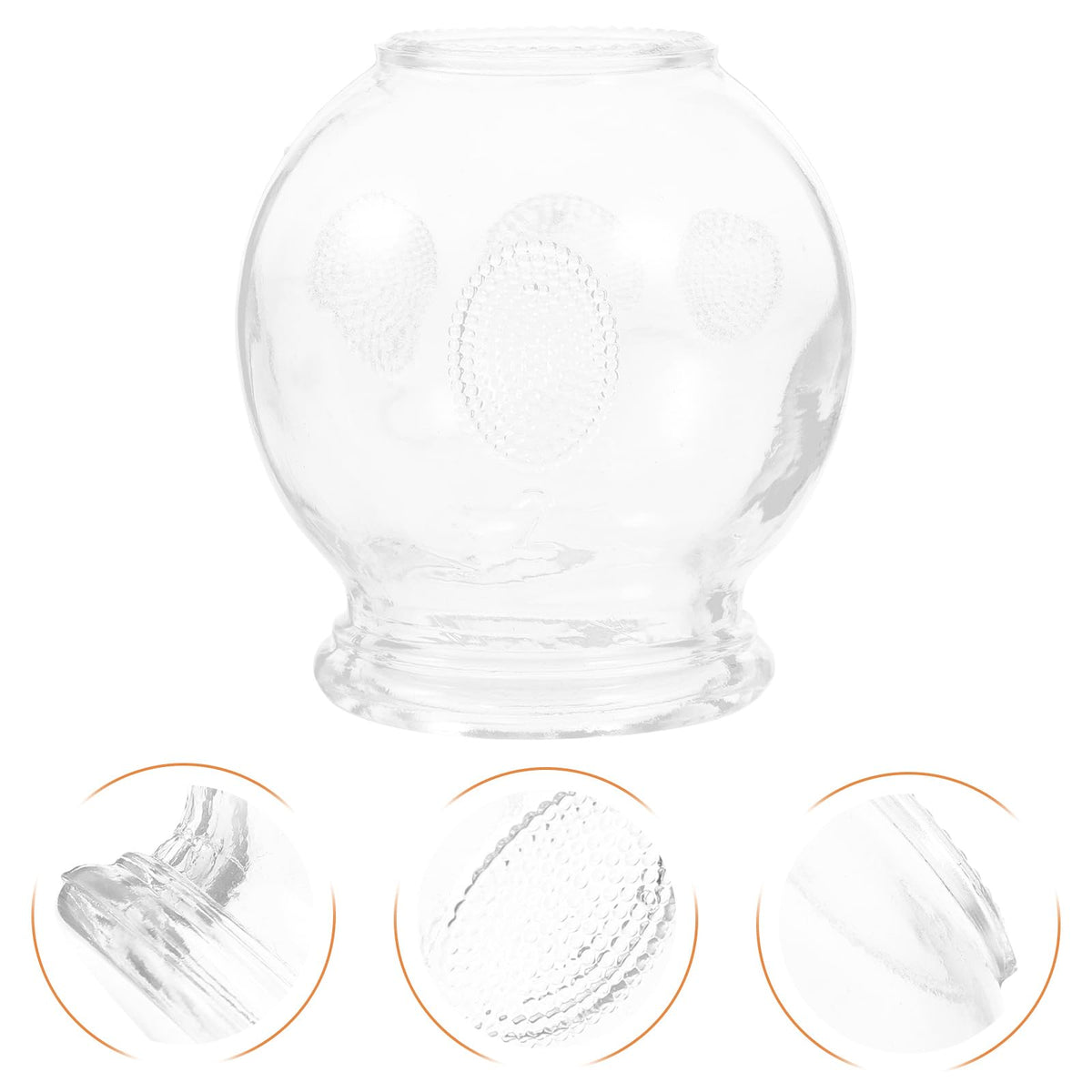 Healvian 8pcs Glass Fire Chinese Acupoint Cupping Glass Cupping Device Body Care Cupping Suction