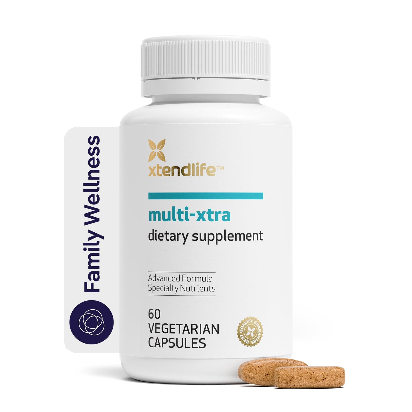 Xtendlife Multi-Xtra Multivitamin for Immune, Heart & Energy Support - 40+ Bioavailable Vitamins, Minerals, Antioxidants & Herbs - for Men, Women & Children - 30 Day Supply