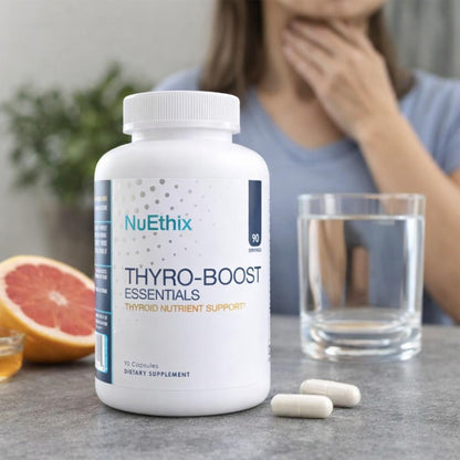NuEthix Formulations Thyro-Boost Essentials, Non-Glandular Support to Assist with Optimal Thyroid Function, 90 Capsules