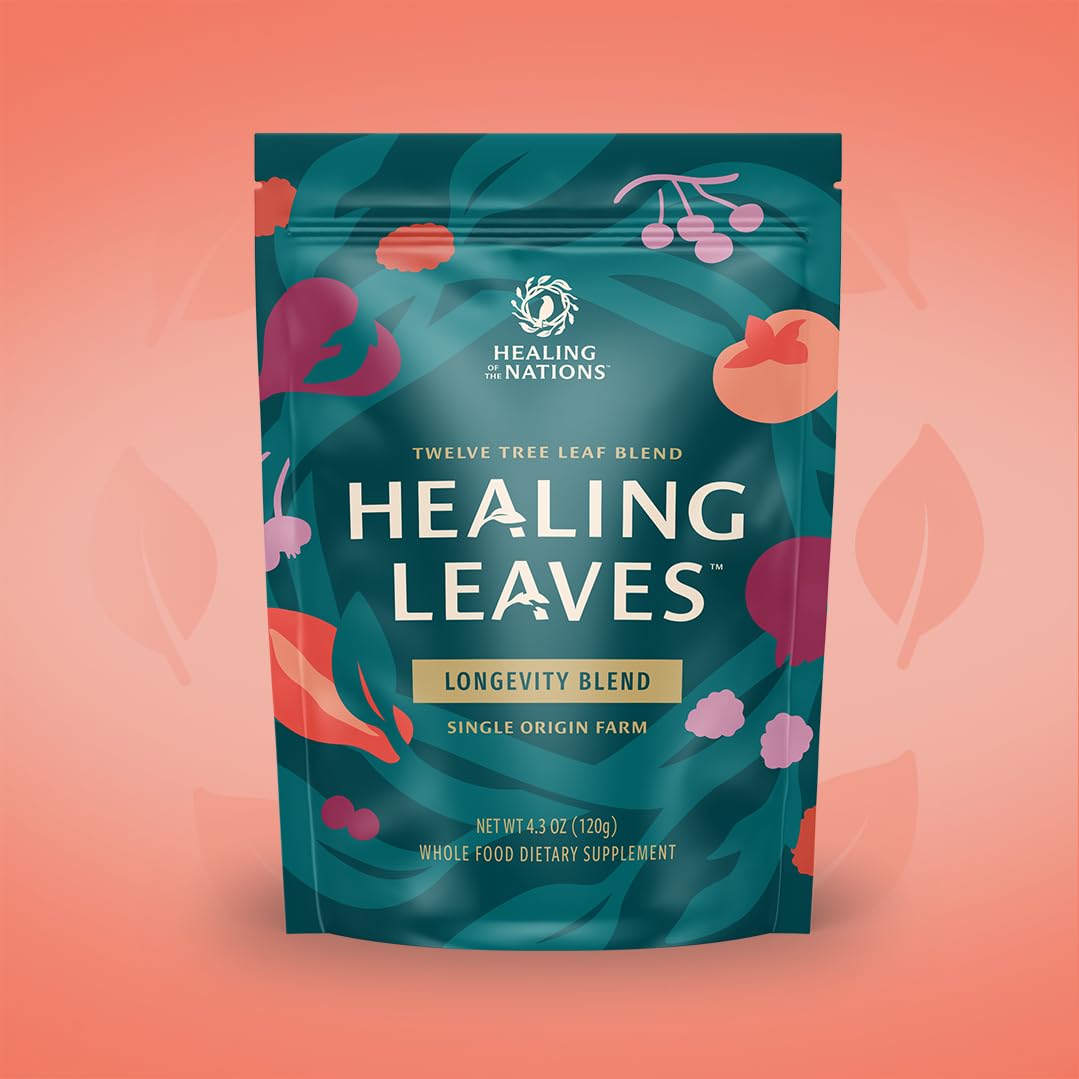 Healing Leaves, Longevity Blend Loose-Leaf Tea- 30 Servings | Biblically Inspired, 12 Fruit Tree Leaf Blend. Supports Digestion, Immune Function, Healthy Inflammation Response and Energy
