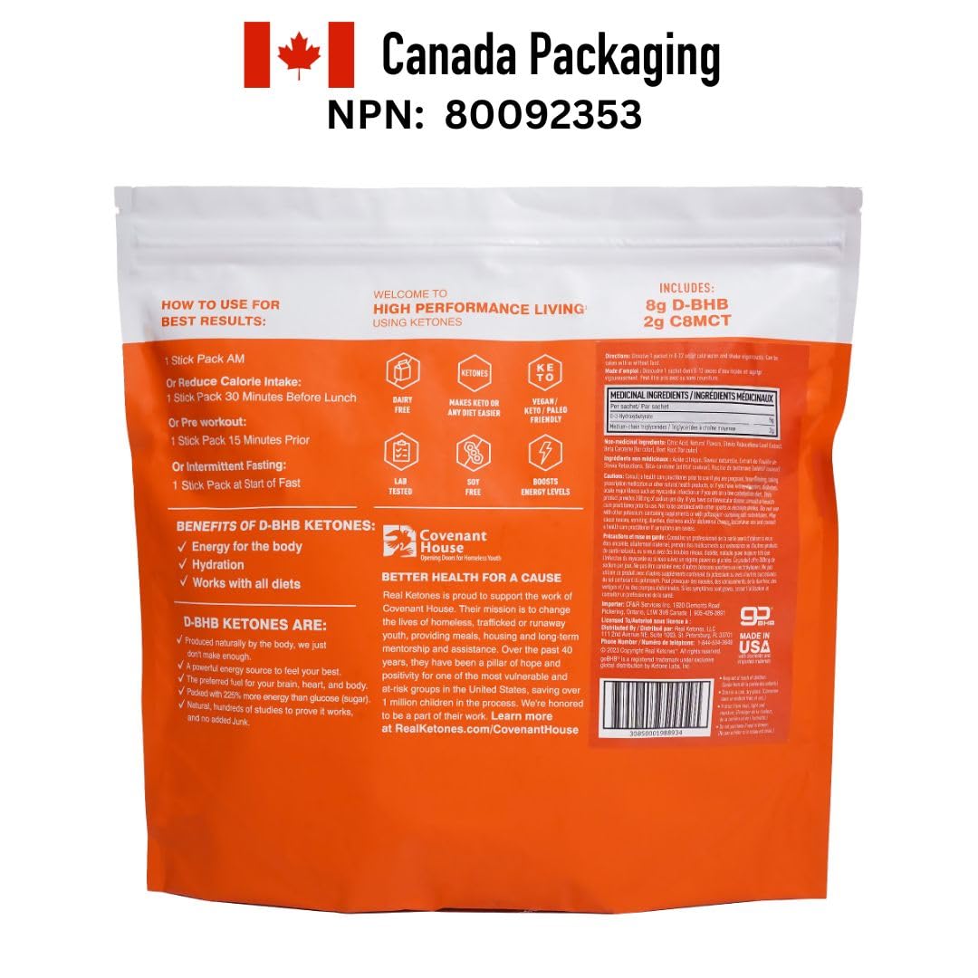 MCT & BHB Exogenous Ketones Drink Mix Packets - Real Ketones Elevate Keto Electrolytes