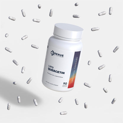 Renue By Science Quercetin | High Strength Liposomal Quercetin Supplements | 90 Quercitin Capsules - 150mg Quercetin per Serving | Non-GMO | Made in the USA & Third-Party Tested
