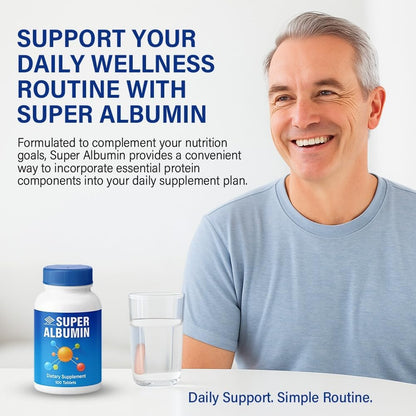 Nu-Health Super Albumin Hydrolyzed Protein Amino Acids, 100 Tabs Pack of 2