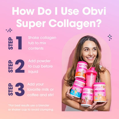 Obvi Collagen Peptides, Protein Powder, Keto, Gluten and Dairy Free, Hydrolyzed Grass