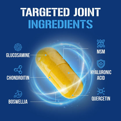 High Absorption Joint Support Supplement - Evlution FLEXMODE Joint Supplement with Advanced Joint Vitamins Including Glucosamine Chondroitin MSM Boswellia and Hyaluronic Acid - 30 Servings