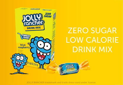 Jolly Rancher Blue Raspberry Singles To Go Drink Mix - 0.65 oz, Pack of 4