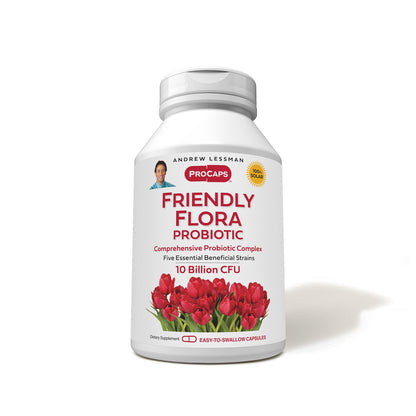 ANDREW LESSMAN ProCaps Friendly Flora Probiotic 10 Billion CFU, 90 Capsules