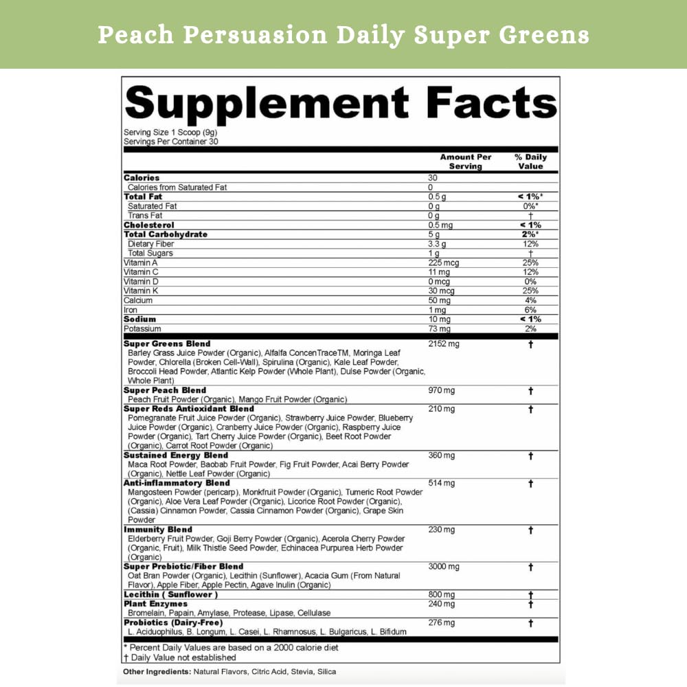SPRIGS Daily Super Greens Powder Berry Blast, 9.5 Oz, 40+ Superfoods with Probiotics, Fiber & Enzymes | Vitamins & Minerals for Energy, Brain, Body & Digestive Support | Low Sugar Greens Drink Mix