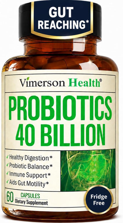 Probiotics for Women & Men, 40 Billion CFU Prebiotics for Gut Health 60 Ct