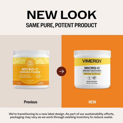 Vimergy Micro-C Immune Power TM *- 250g– 69 Servings – 2000mg/serving – Gentle Form – Antioxidant Phytonutrients – Immune & Nerve Support – Benefits Bone & Cartilage – Gluten-Free – Kosher – Vegan