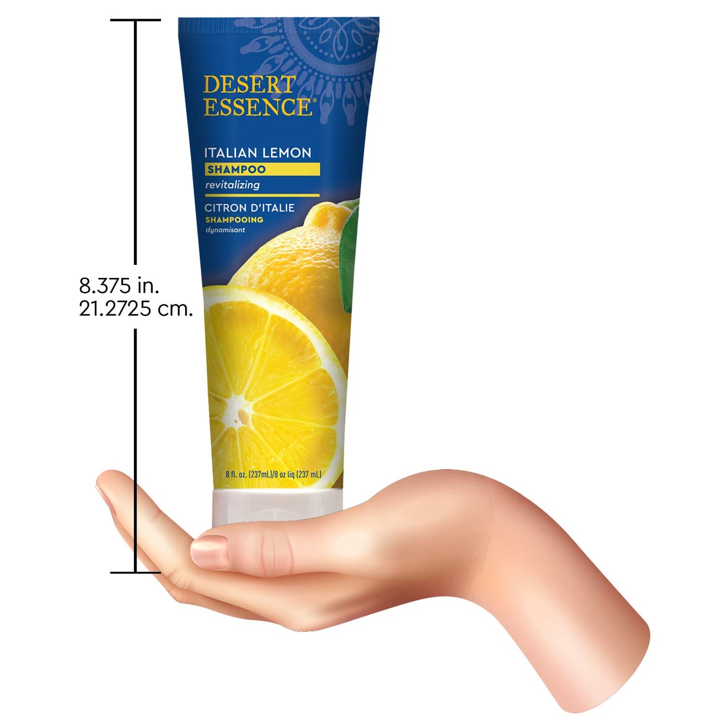 Desert Essence Italian Lemon Clarifying Shampoo with Lemon Peel Oil & Aloe, Vegan, Gluten-Free, No Artifical Fragrances, 8 fl oz