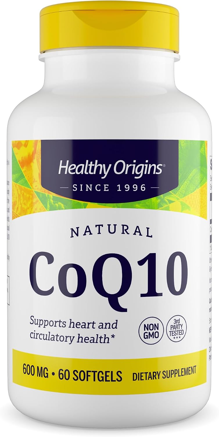 Healthy Origins CoQ10 600 mg, Kaneka Q10, 60 Softgels