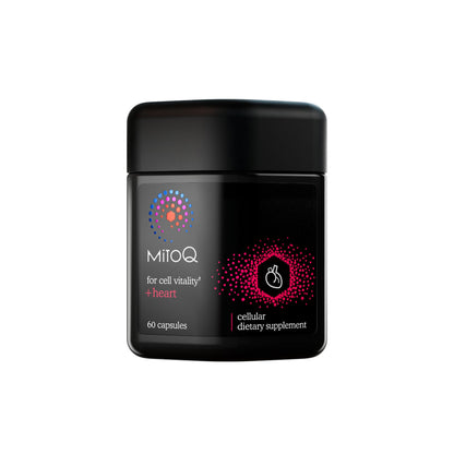 MitoQ +Heart Advanced CoQ10 Antioxidant - Heart Health Supplement with L-Carnitine, Magnesium, & Vitamin D3 - Supports Cardiovascular Health, Blood Flow, and Cellular Energy (60 Capsules)