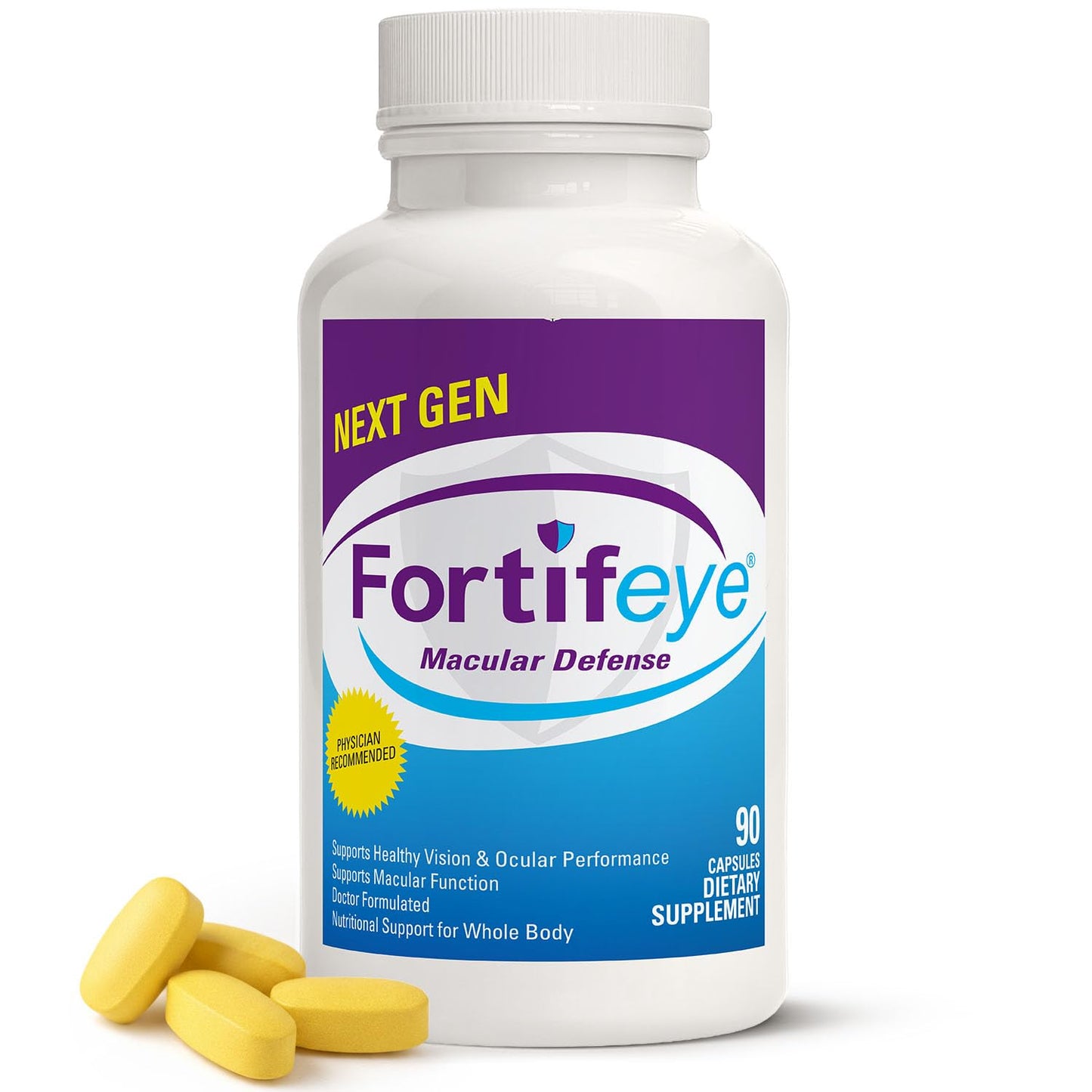 Fortifeye Vitamins Macular Defense Multivitamin-30 Day Supply, 90 Tablets (Zinc Free), All Natural Total Body & Eye Vitamins for Vision, Pure Macular Support Formula, Complex Eye Vitality Supplement
