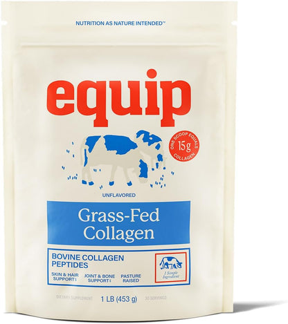 Equip Foods Prime Protein Powder Vanilla & Grass Fed Collagen Powder Unflavored