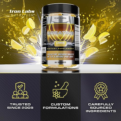Iron Labs Nutrition Creatine for Men & Women (90 Gummies) - 3,382mg per Serving