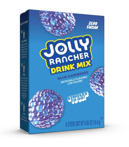Jolly Rancher Blue Raspberry Singles To Go Drink Mix - 0.65 oz, Pack of 4