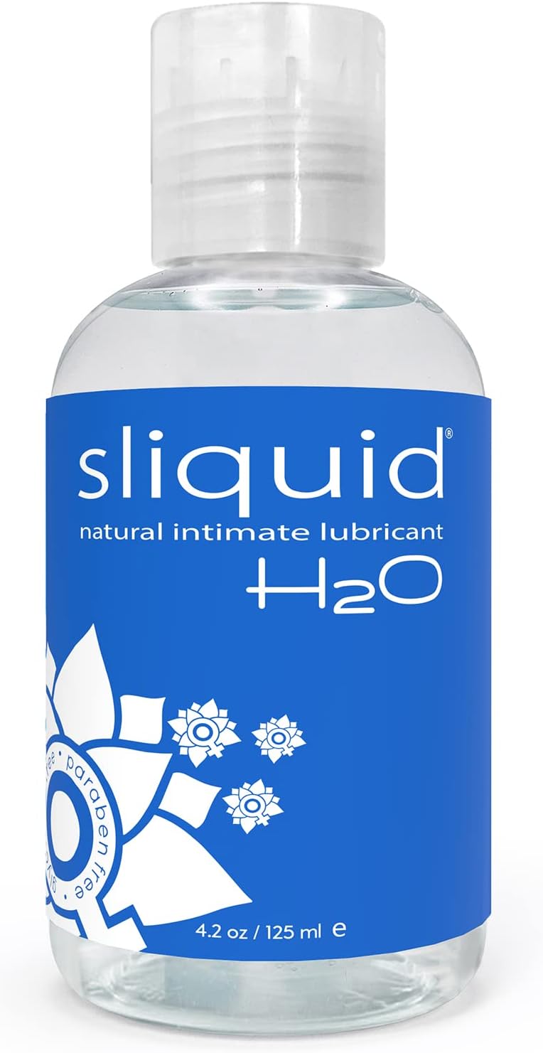 Sliquid H2O Water Based Lube Lubricant for Sex, Glycerin Free Personal Lubricant (4.2 Oz) Clear, Unscented