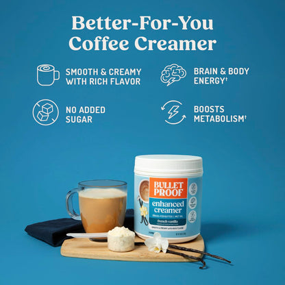 Bulletproof Original Creamer, 14.8 Ounces, Keto Coffee Creamer with MCT Oil and Grass-Fed Butter, Supports Brain Function