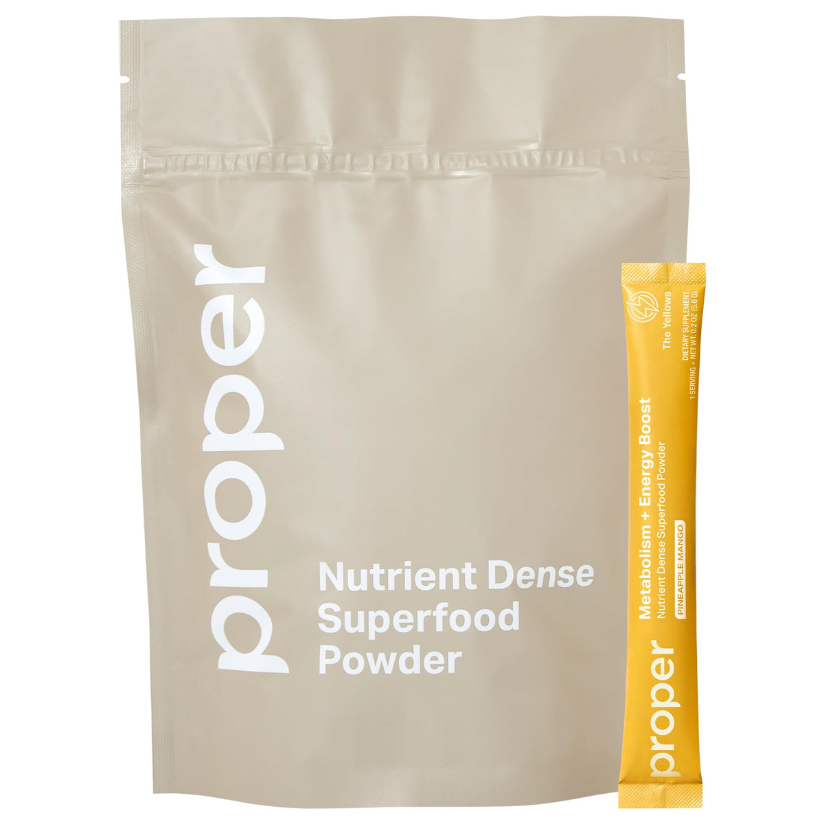 Proper The Yellows Energy Drink Powder - Sugar Free Caffeine Drink Mix 30