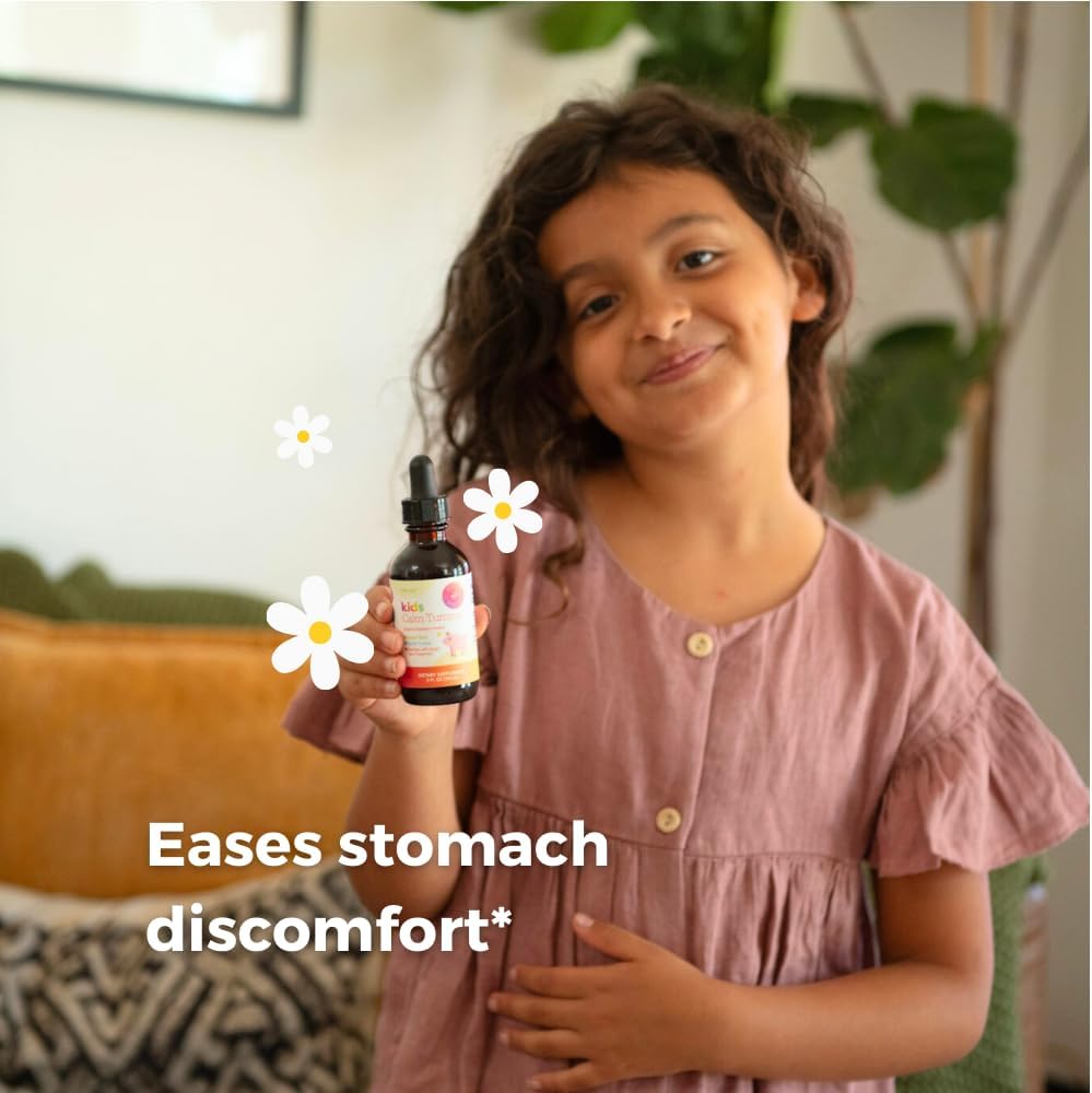 SPRIGS Kids Calm Tummy | Herbal Drops for Children with Organic Peppermint Ginger Chamomile | Drops for Stomach Comfort Healthy Digestion Gas Relief Gentle Liquid Kids Tummy Relief Calm Kid - 2 Fl Oz