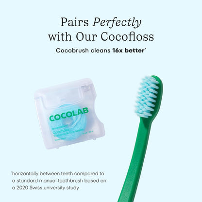 Cocobrush Ultra Soft Manual Toothbrush by COCOLAB, Cherry Blossom
