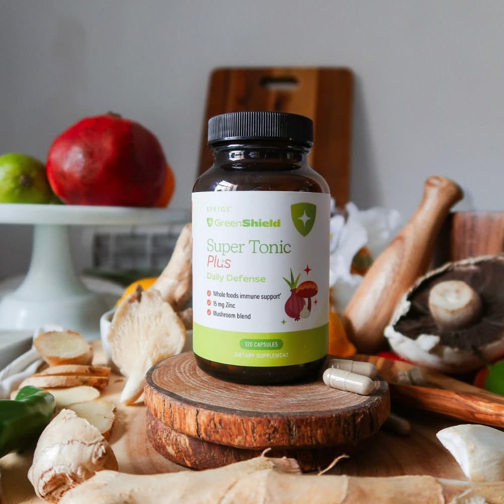 SPRIGS Super Tonic Supplement 4 Oz | Fire Cider Daily Immune & Digestive Health Tincture | Support Your Body's Natural Defense with Organic Apple Cider Vinegar & Whole Food, Fresh Ingredients