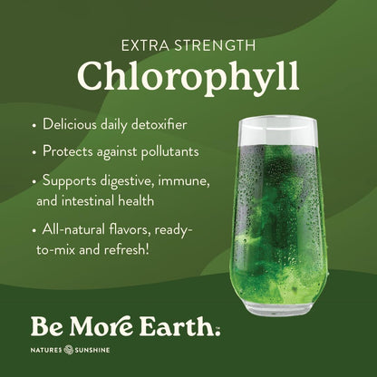 Nature's Sunshine Chlorophyll Stick Packs: Supercharge Your Detox and Boost Gut Health in Convenient, Delicious Stick Packs (Crisp Apple)