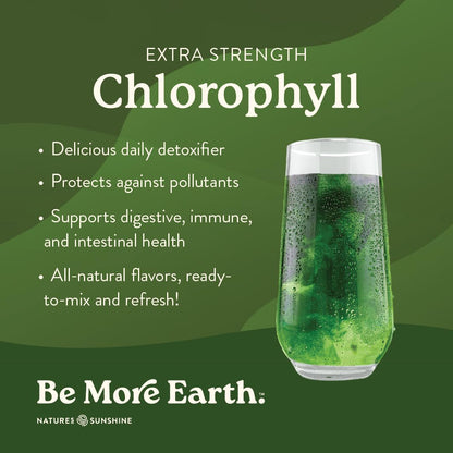 Nature's Sunshine Chlorophyll Stick Packs: Supercharge Your Detox and Boost Gut Health in Convenient, Delicious Stick Packs (Crisp Apple)