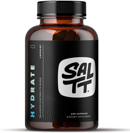 SALTT Hydrate Capsules, Electrolyte Supplement, Sugar Free, 240 Count