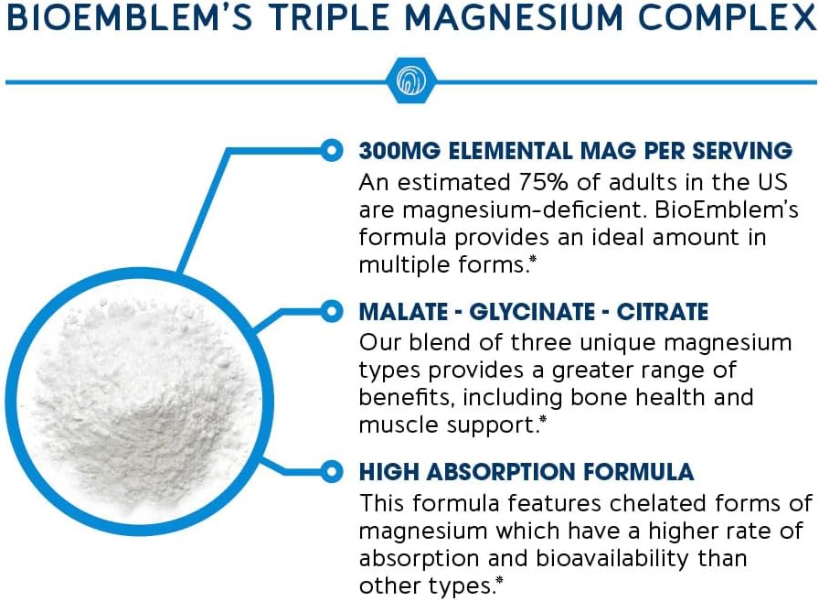 BioEmblem Triple Magnesium Complex and CoQ10 with BioPerine