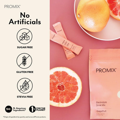 ProMix Nutrition Electrolytes Powder Hydration Packets | Himalayan Pink Salt, Magnesium, Potassium, Vitamin C | Sugar Free - 30 Count