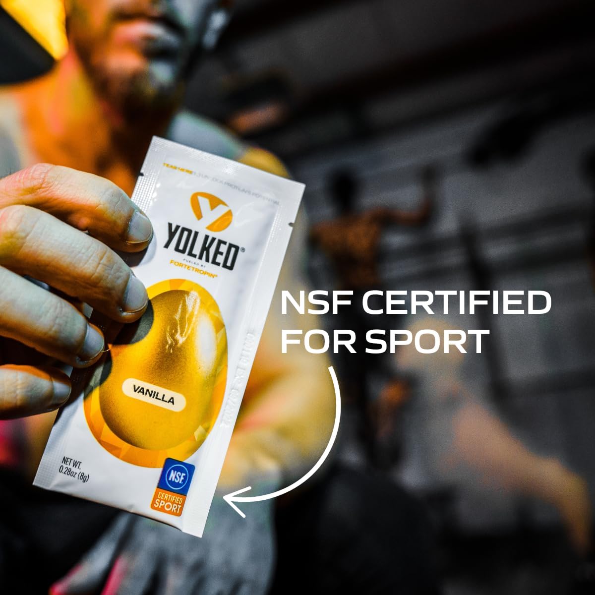 YOLKED Muscle Building Supplements for Men and Women - Powered by Fortetropin to Reduce Myostatin and Build Muscle - NSF Certified Protein Powder Enhancer - 30 Servings