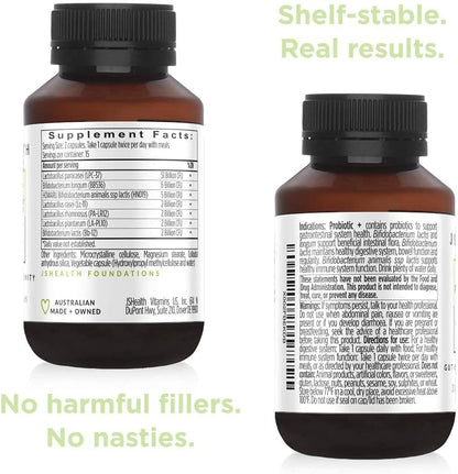 JSHealth Vitamins Gut Health and Immunity Formula, 30 Capsules | Probiotics for Women and Men, Shelf Stable Probiotic Supplement for Digestive Health and Immune Support