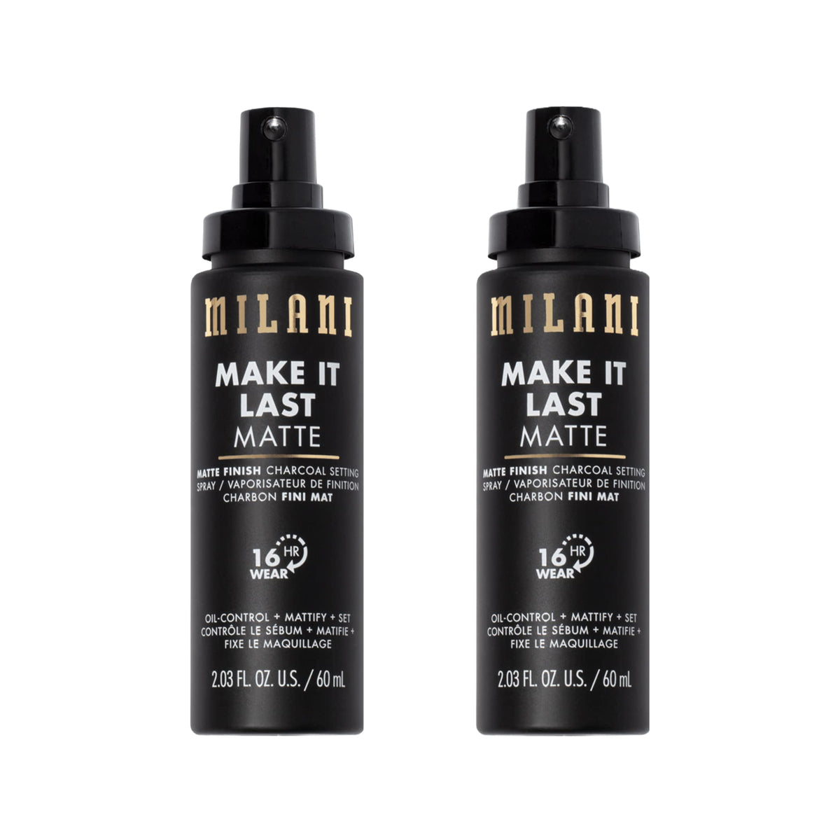 Milani Make it Last Matte - Matte Finish Charcoal Setting Spray - Cruelty-Free Makeup 