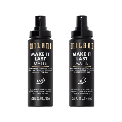 Milani Make it Last Matte - Matte Finish Charcoal Setting Spray - Cruelty-Free Makeup 