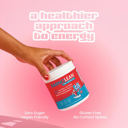 AminoLean Pre Workout Powder & Natural Amino Energy with Vegan BCAA + EAA | Jitter-Free Preworkout Energy from Green Tea + Amino Acids & Weight Management for Women & Men - Vegan, Zero Sugar, No Crash